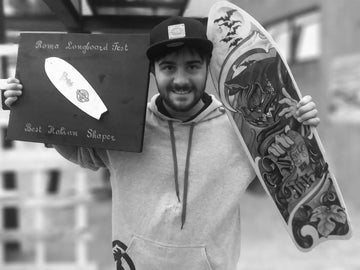 Algal Board proprietario e artigiano premio best italian shaper tavole skate Alberto Galli