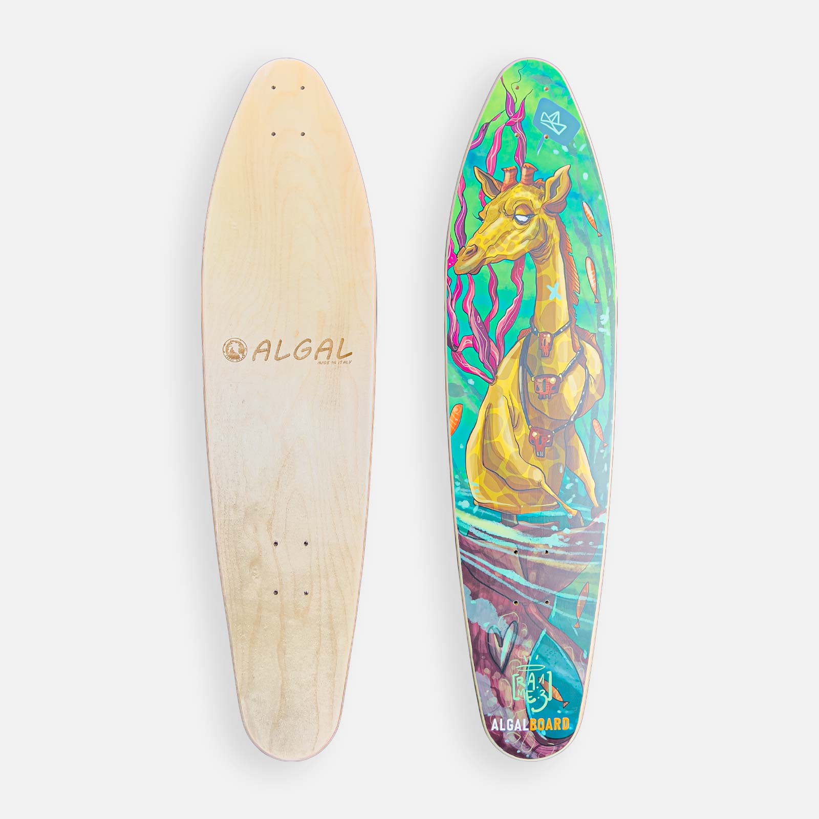 Tavola Skateboard Miami - Giraffa Surfista | Algal Board
