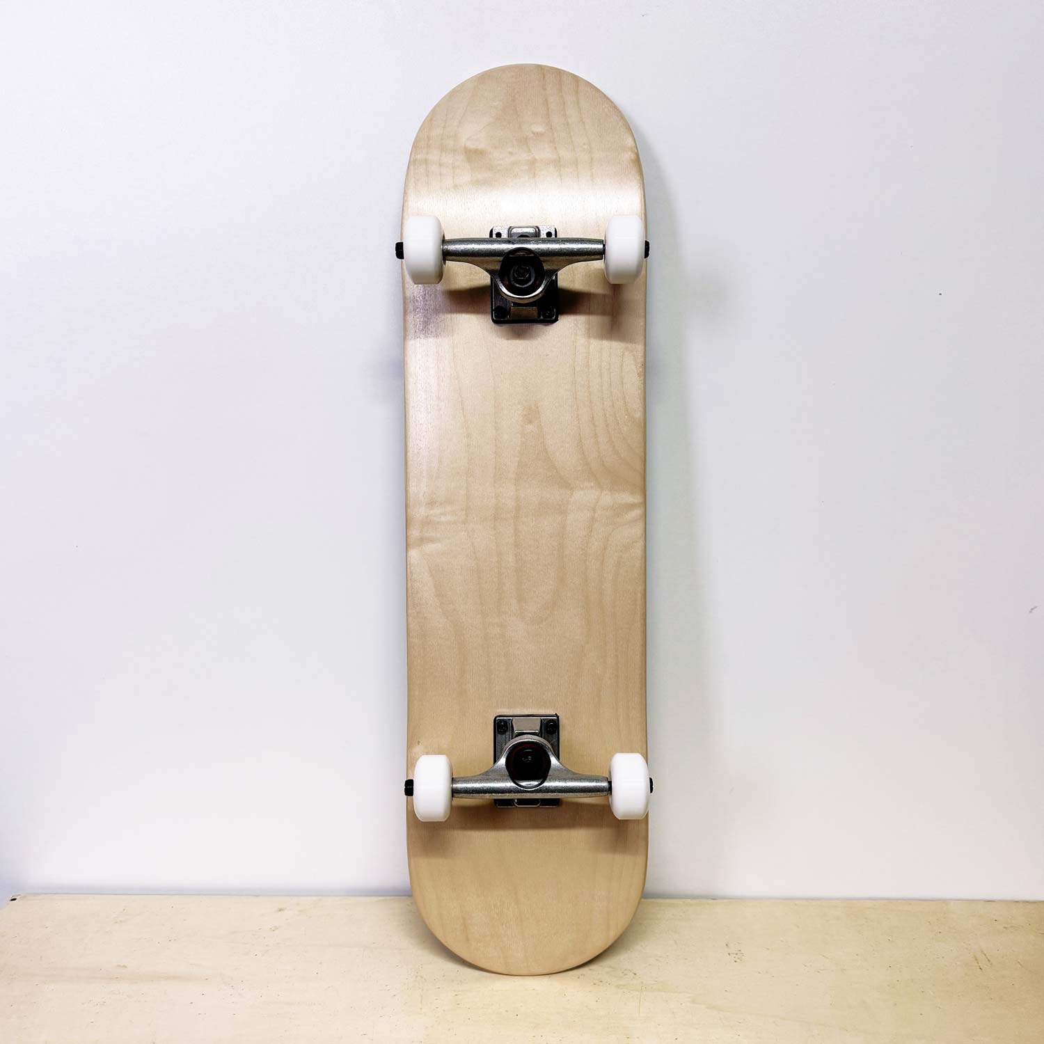 skateboard completo blank liscio senza grafica, solo legno naturale - prodotto da algal board